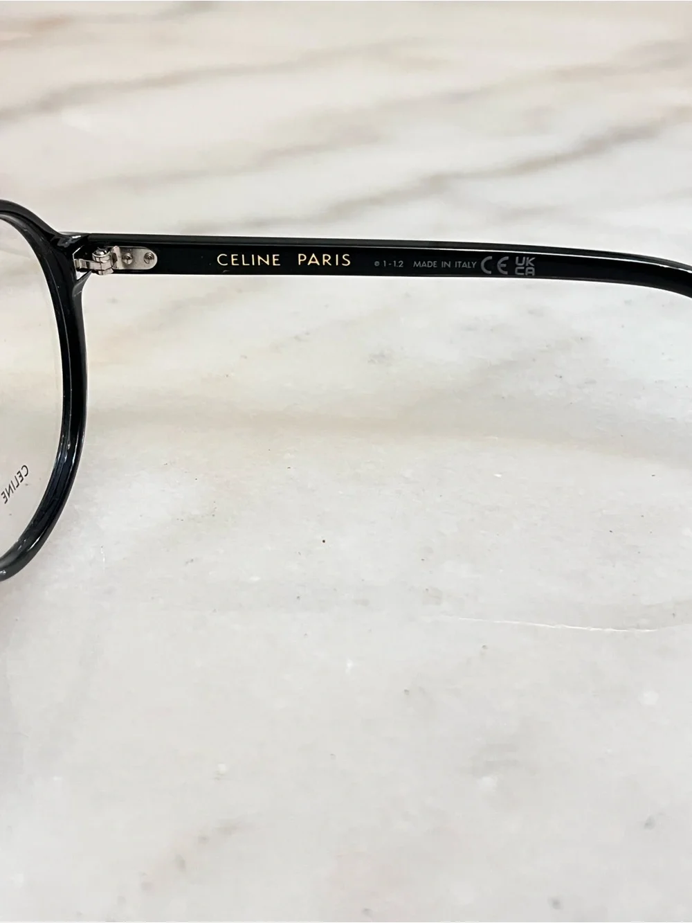 Celine Black Round Acetate Glasses - Women's Classic Frame